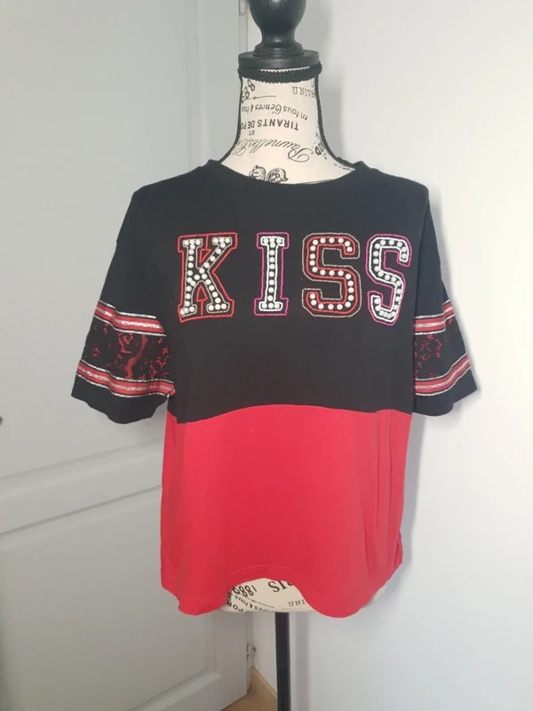 🔴 T-shirt rouge & noir – Kaporal – T. L – Très bon état